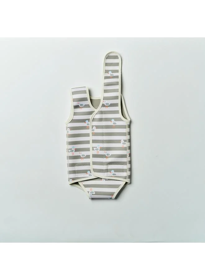 SUNNY LIFE  Natural Rubber Baby Wetsuit Sammy the Seagull Green Stripe  | Best Price UAE